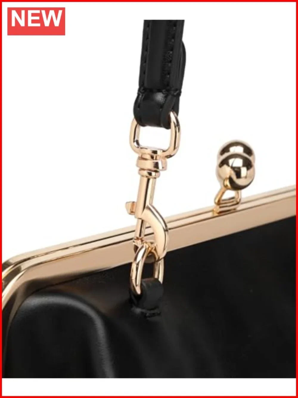 Genuine Leather Evening Bag Clutch Top Handle Shoulder Purse Minimalist